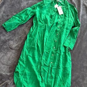 Zara Emerald Green Shirt Dress